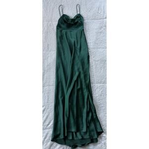 Fame and Partners Women’s Rosabel Cowl Neck Spaghetti Strap Dress Green Size 2
